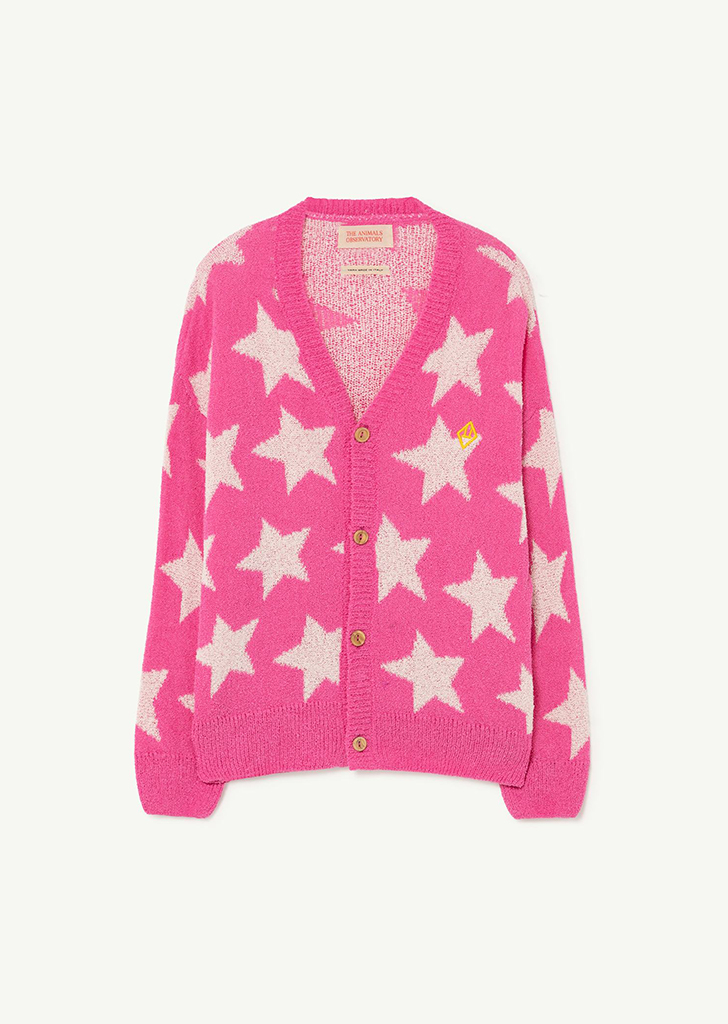 Stars Racoon Cardigan - Pink Logo_186_CE ★ONLY 12Y★