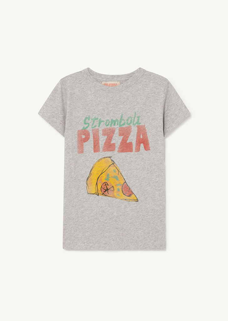 Hippo Kids T-Shirt - Grey Pizza_208_BN