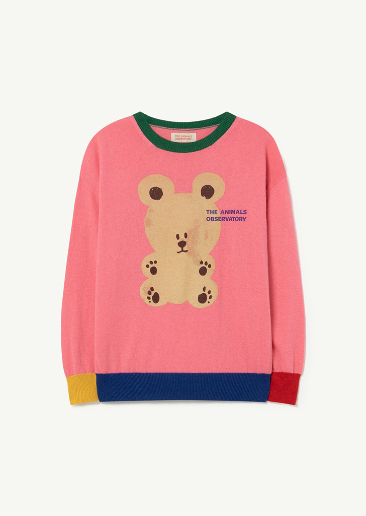 Bull Kids Sweater - Pink &amp; Brown Bear_186_EL