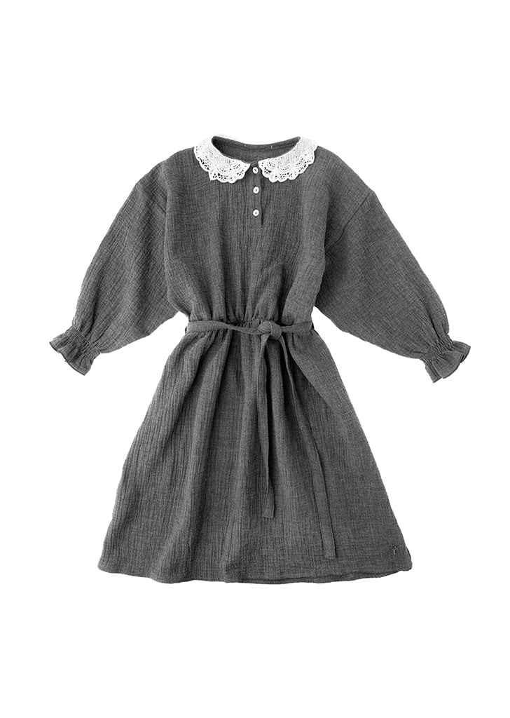 Dress Doble Fabric - Dark Grey #W33022 ★ONLY 8Y★