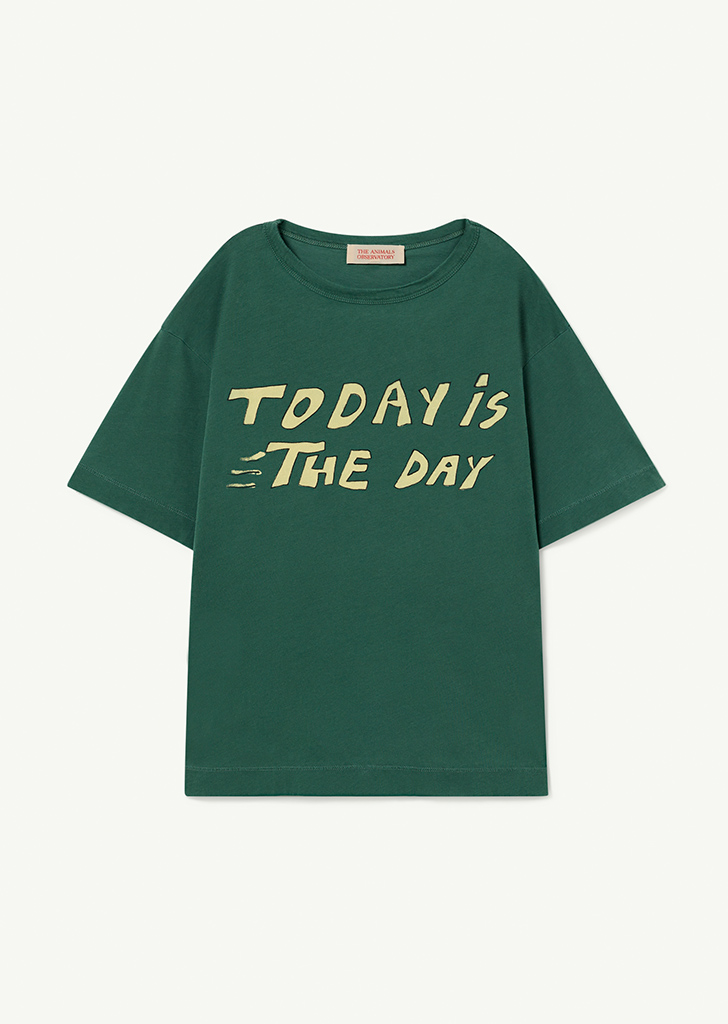 TAO :: Rooster Oversize Kids T-Shirt - Green _002-146_BF ★ONLY 6Y★
