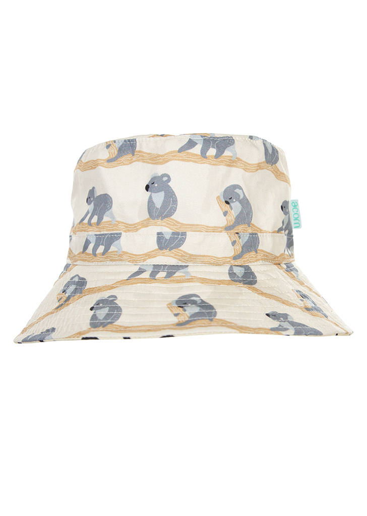 Acorn ::  Happy Koala Bucket Hat - Natural/Gold/Grey