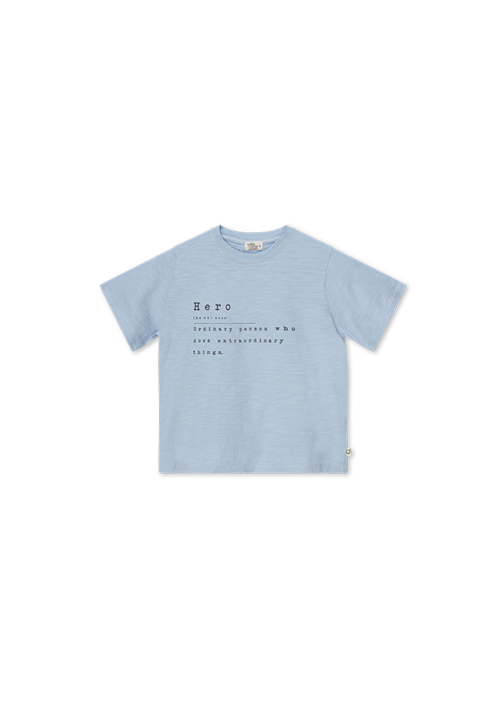 MLC:: Slub Print T-Shirt Hero - Organic Slub/Blue