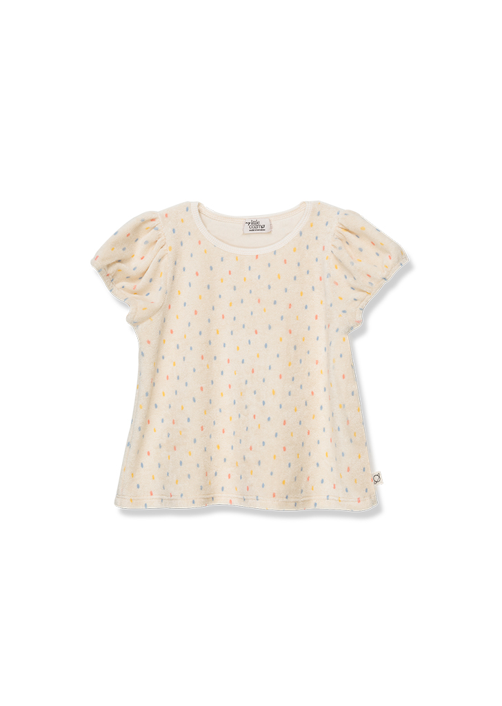 MLC:: Toweling Print Puff Sleeves T-Shirt - Unique ★ONLY 8Y★