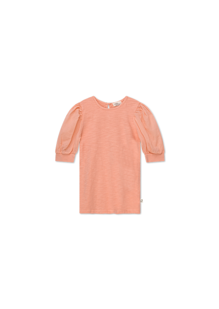 MLC:: Slub Puff Sleeves T-Shirt - Peach
