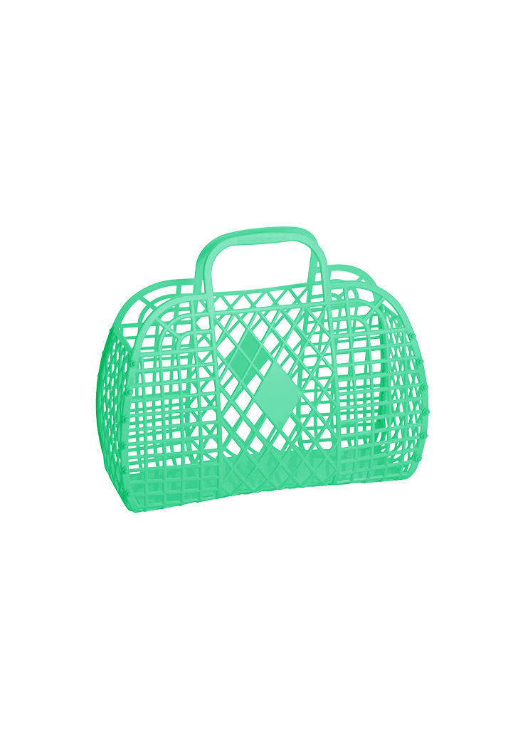 Retro Basket Small - Green (SJRBSG )