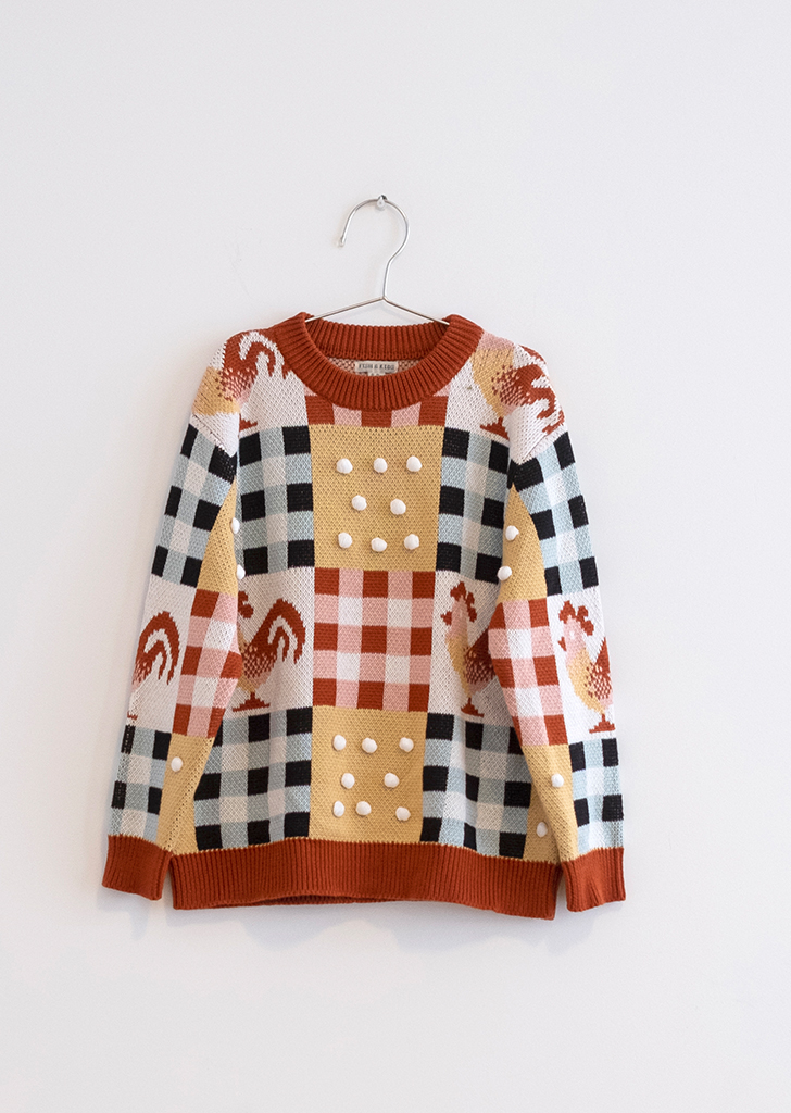 FKW23-010 :: Chicken Sweater - Multicolor