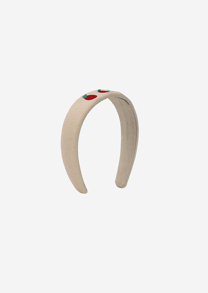 Tomato Canvas Headband - Beige #AI031