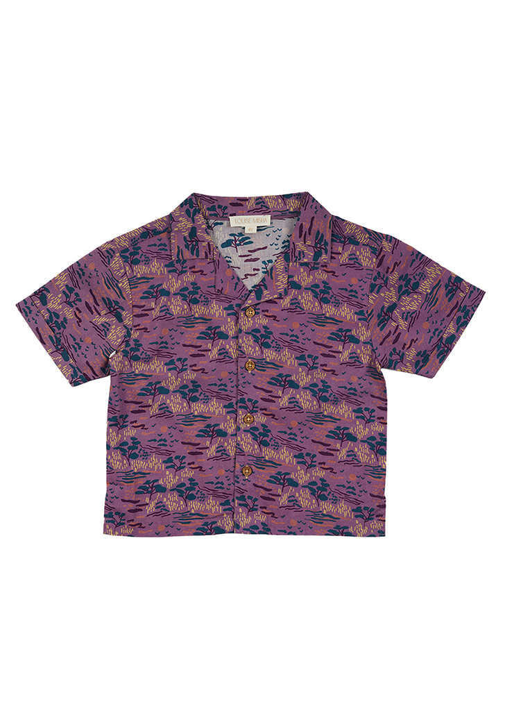 Shirt Alov - Purple Pastoral Fields