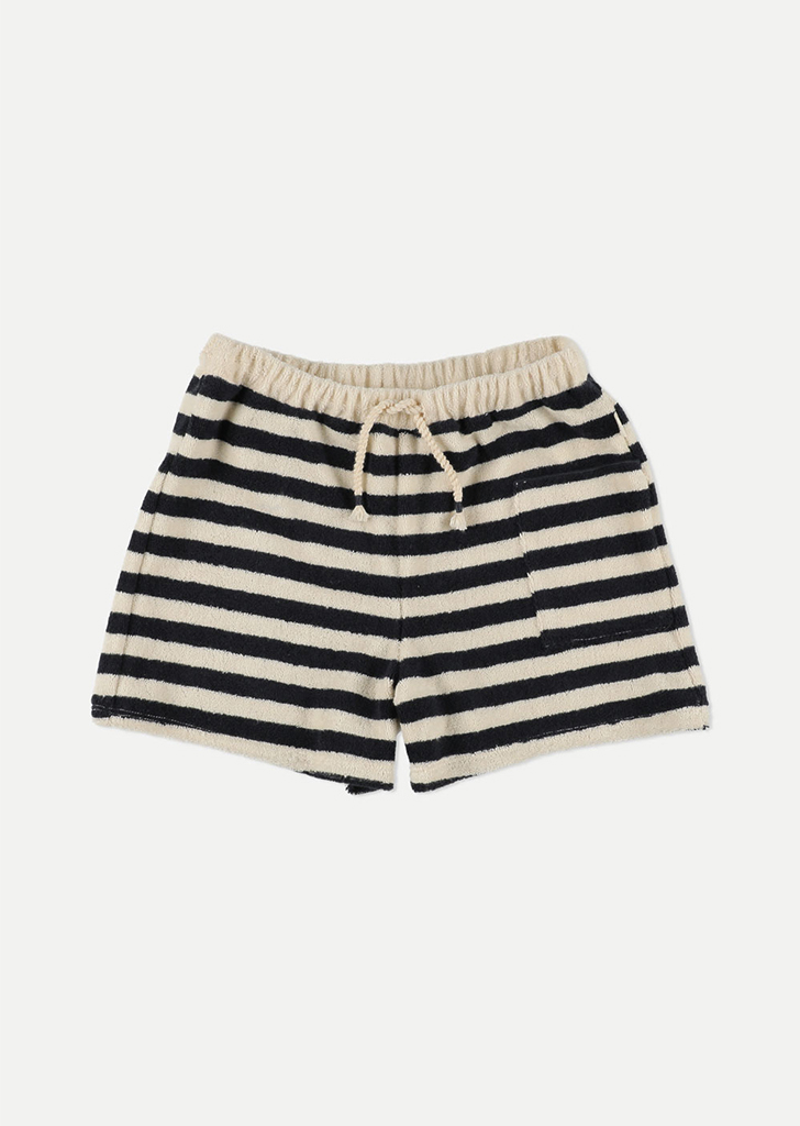 MLC :: Organic Toweling Stripes Bermuda Shorts - Navy