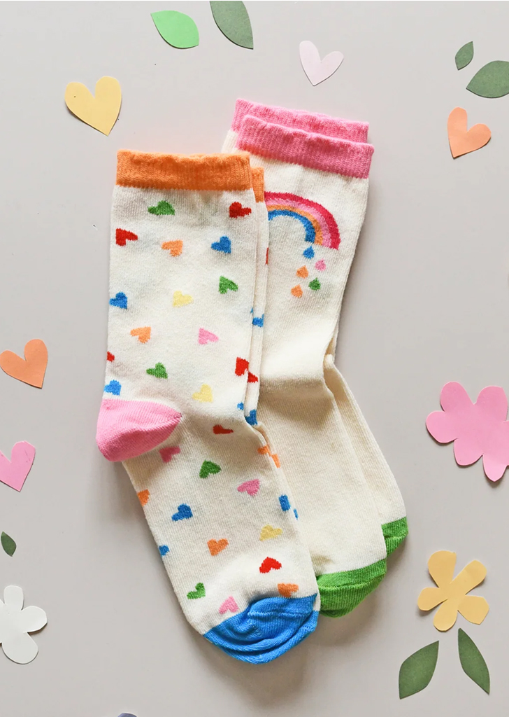 Rockahula :: Rainbow Hearts 2 Pack Socks
