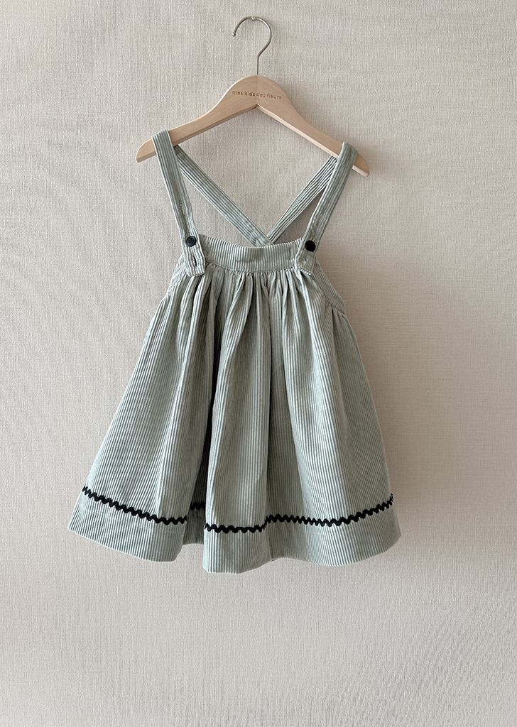 MKDF :: Corduroy Slip Dress - Mint