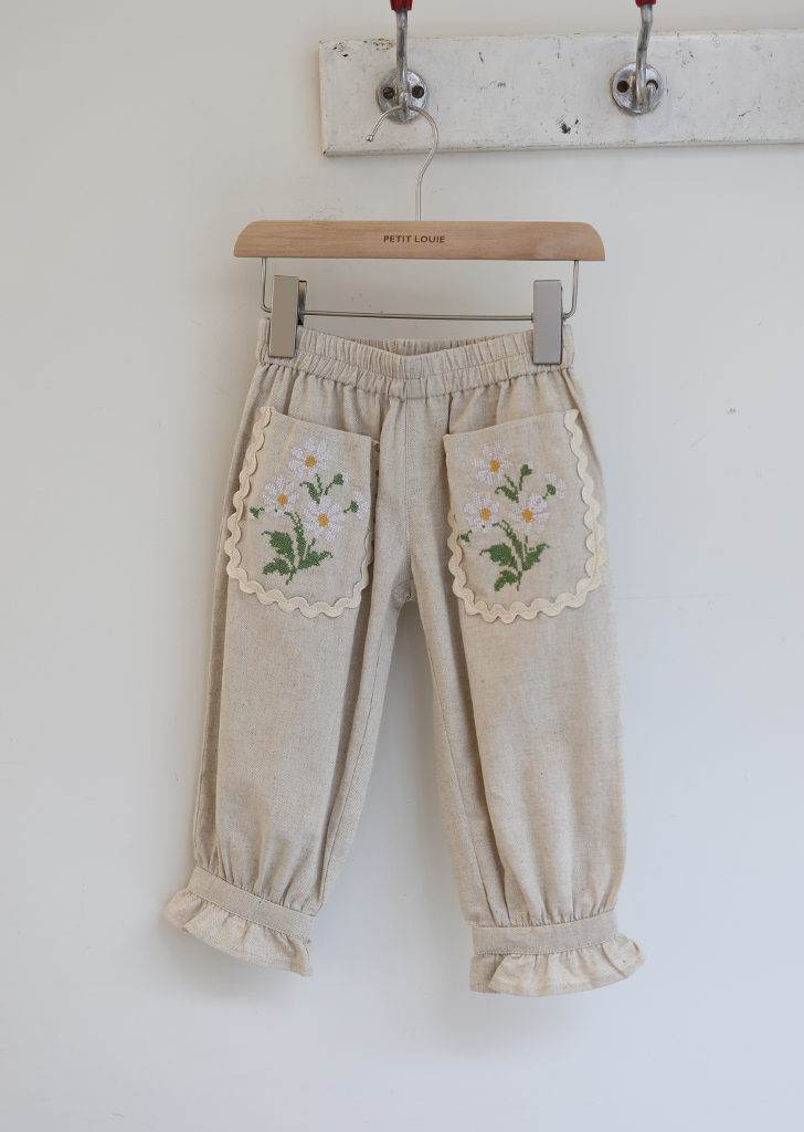MKDF :: Embroidered Trousers - Beige