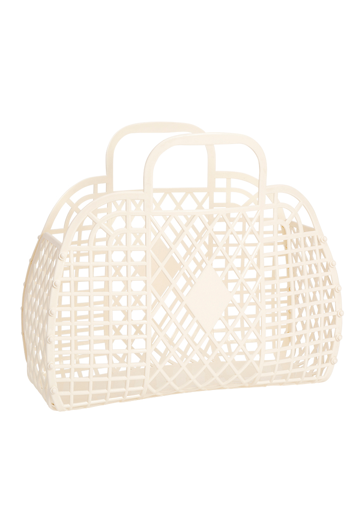 Retro Basket  Large - Cream (SJRBLC)