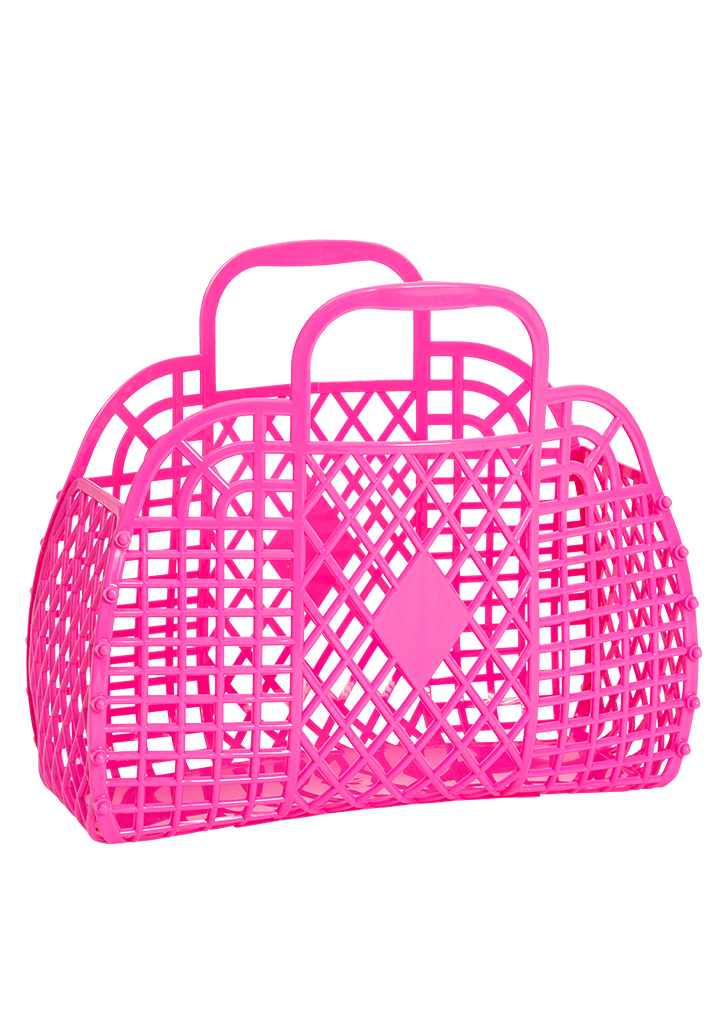 Retro Basket  Large - Berry Pink (SJRBLBEP)