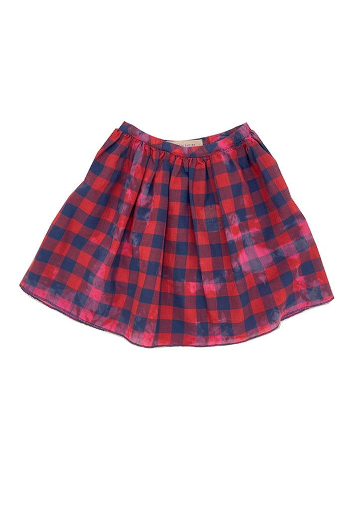 23121 Wide Skirt - Bleached Check #143