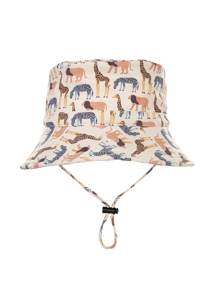 Acorn ::  Safari Swim Bucket Hat - Natural/Blue/Brown