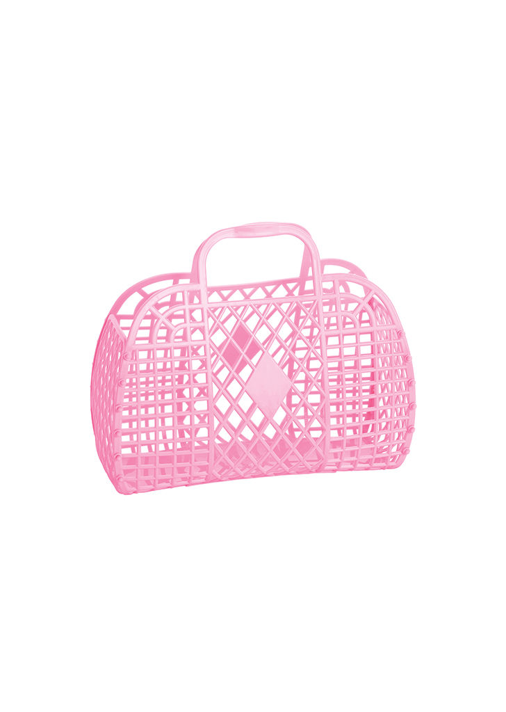Retro Basket Small - Bubblegum Pink (SJRBSBP )