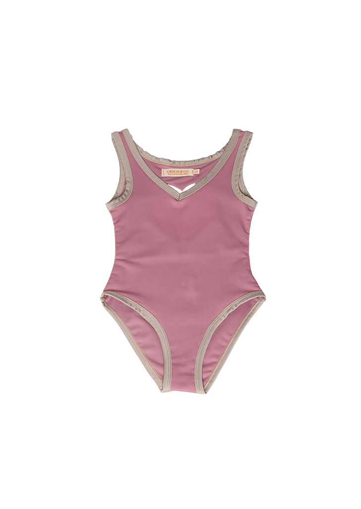 G&amp;C:: Open Heart One Piece - Mauve Rose ★ONLY 4-5Y★
