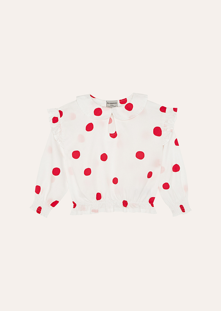 Campa:: Red Dots Long Sleeves Blouse #AW23-18
