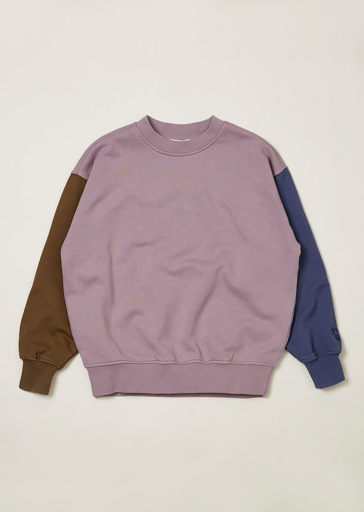 MS185 :: Bubble Sweatshirt - Colourblock  Elderberry