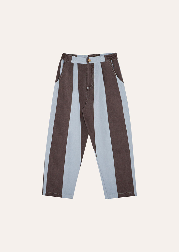 Campa:: Brown Stripes Washed Trousers #AW23-51 ★ONLY 5-6Y★