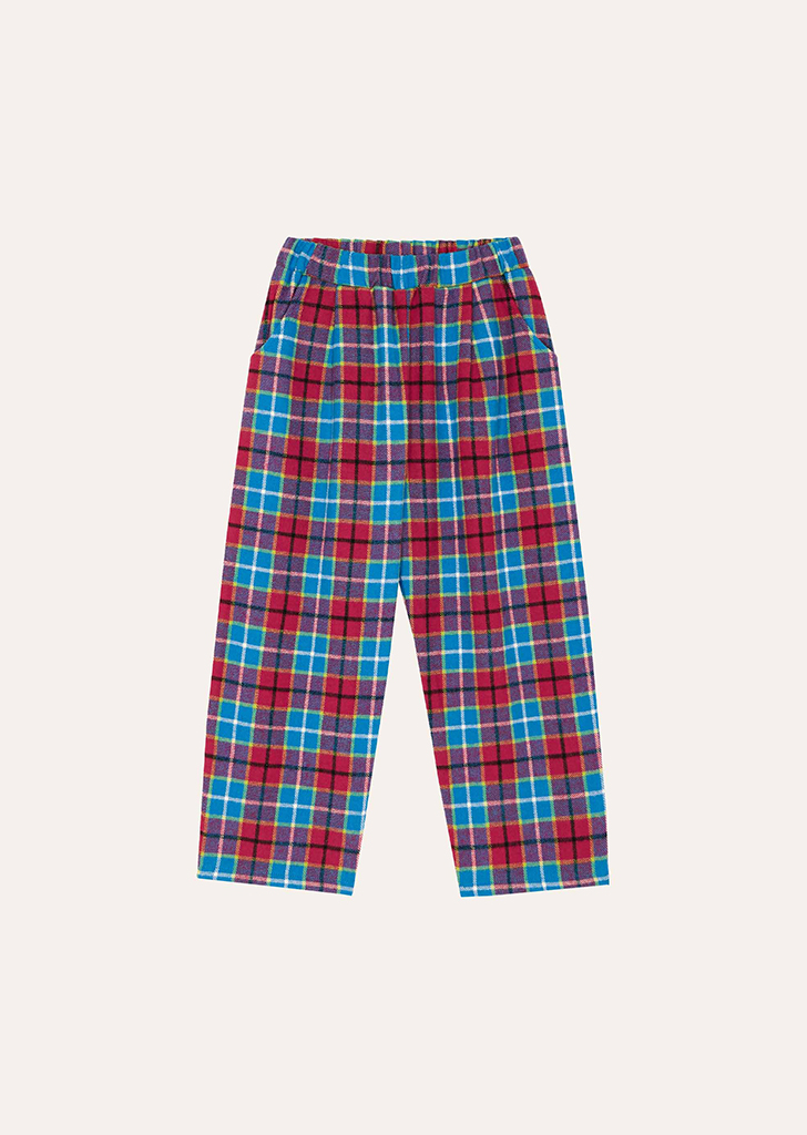 Campa:: Red &amp; Blue Checked Trousers #AW23-54