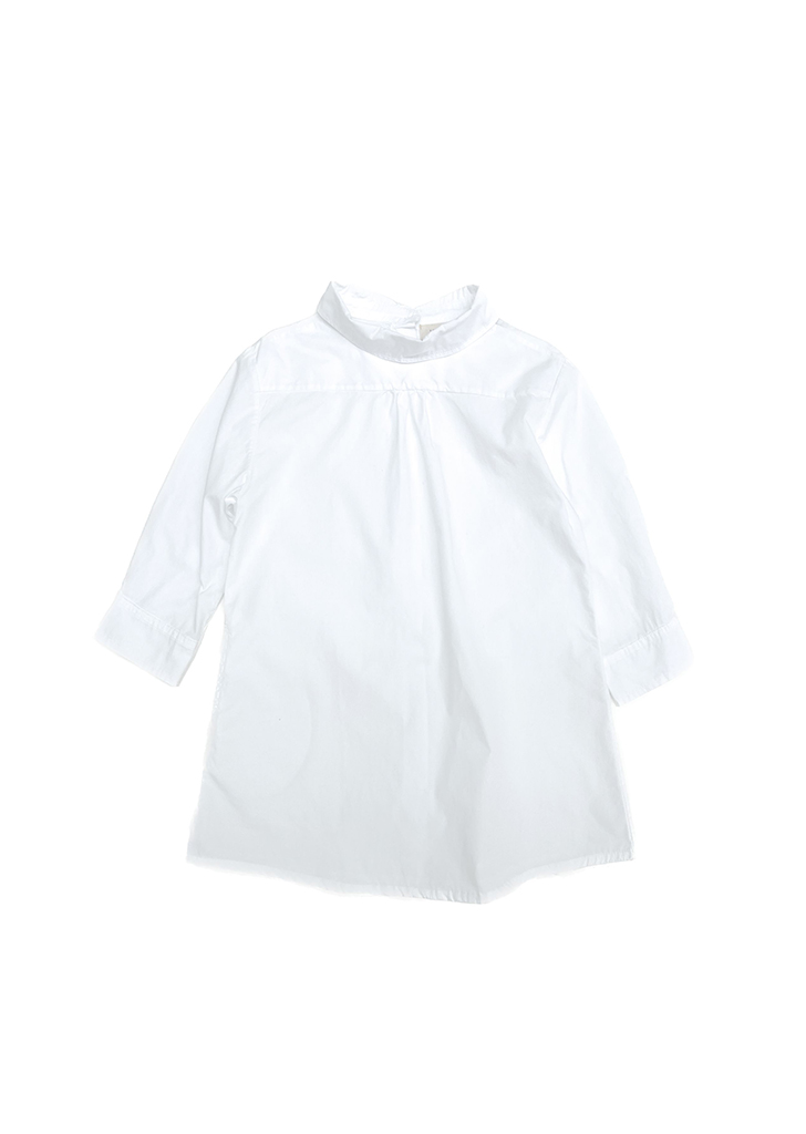 23222 Reversed Dad Shirt Dress - White #200