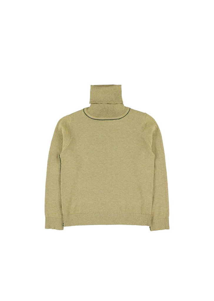 Morley :: Tyler Knitted Turtleneck - Green Curry