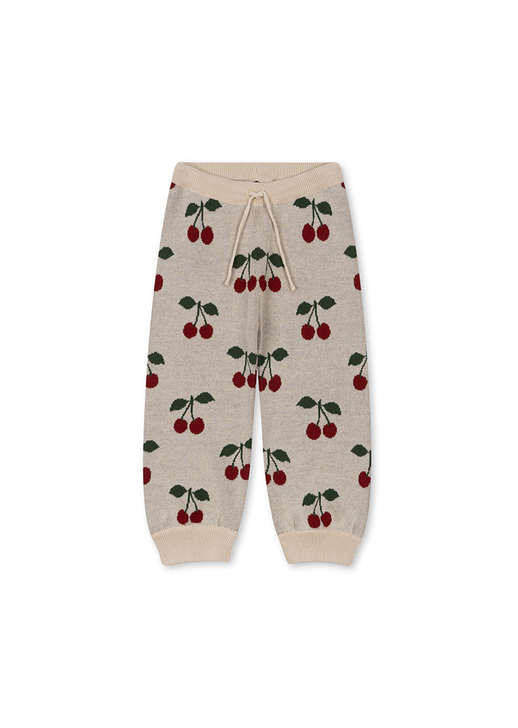 Lapis Knit Pants - Cherry