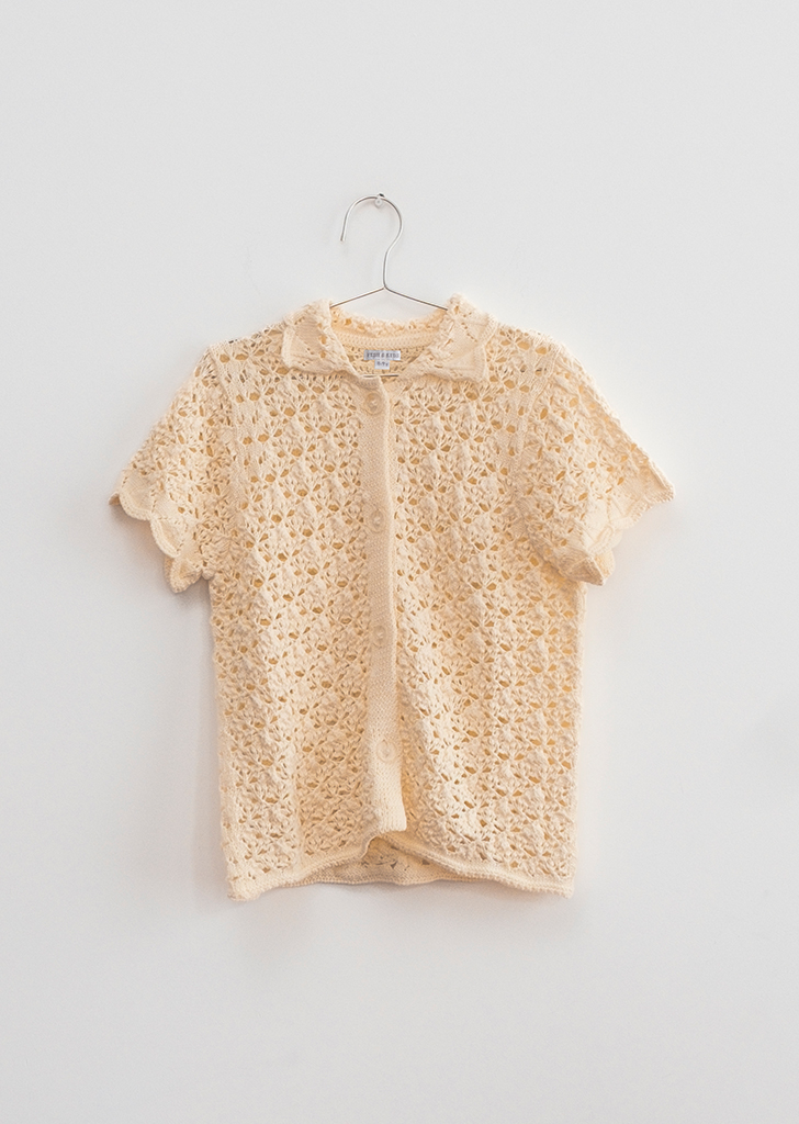FKS24-002 :: Crochet Shirt - Ecru