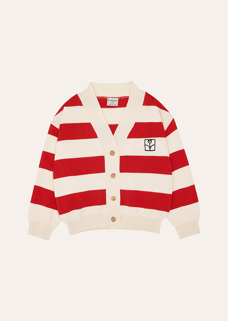 Campa:: Red Stripes Oversized Cardigan #SS24-36