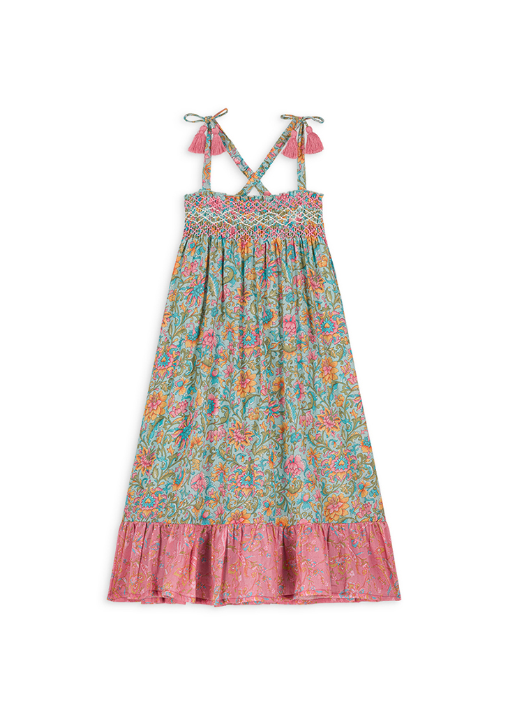 Dress Marceline - Water Riverside Flowers / Pink Mallow Romance