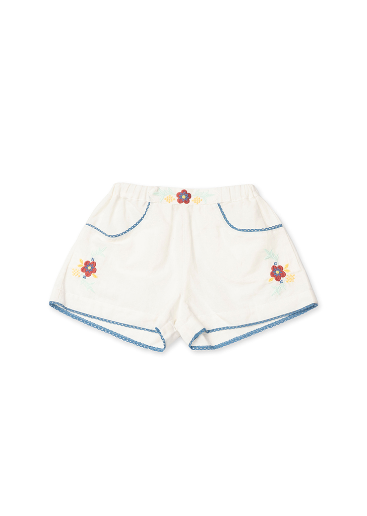 Lali :: Begonia Shorts - Almond Embroidery