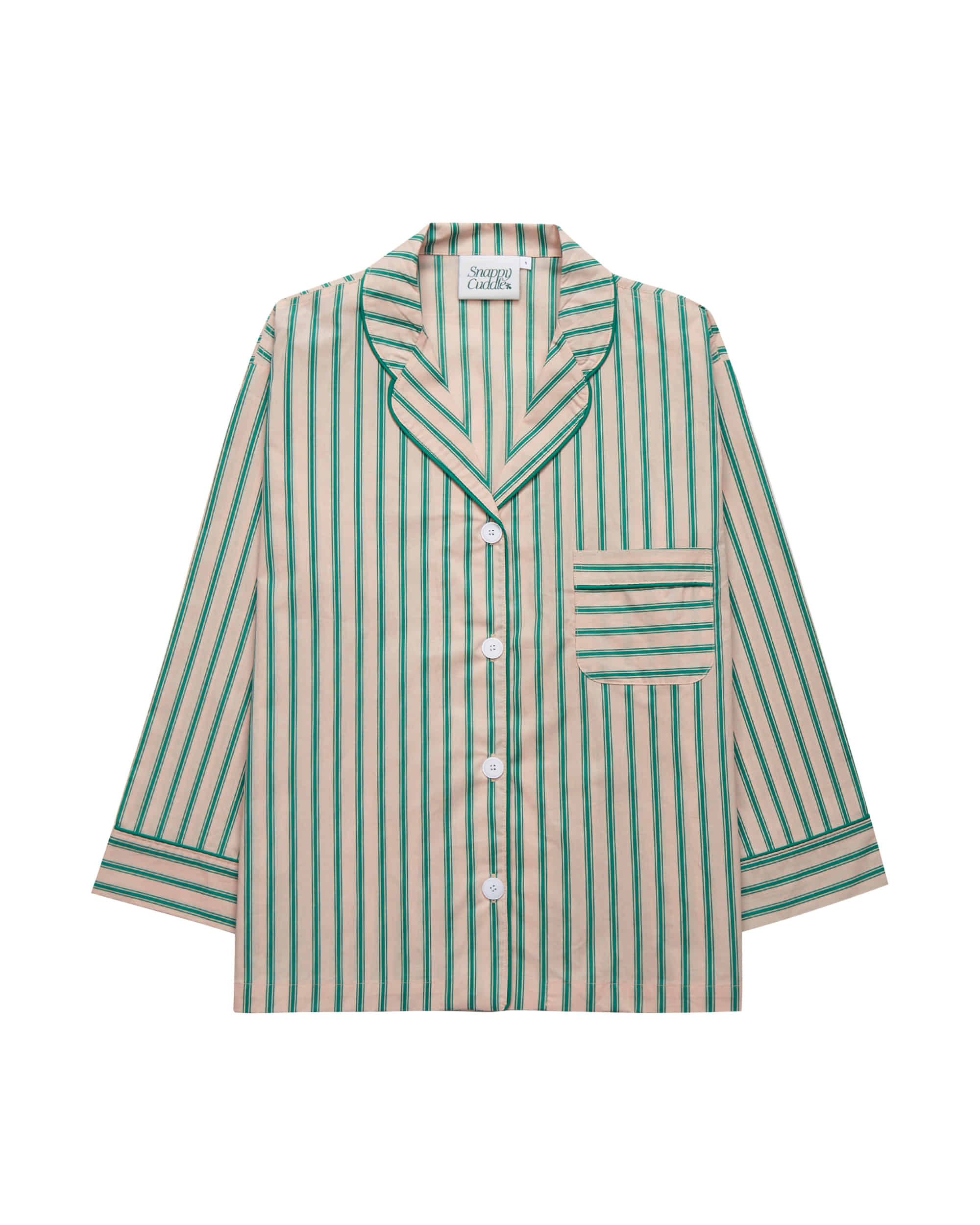 Chilling Stripe Pajama Set (Green)