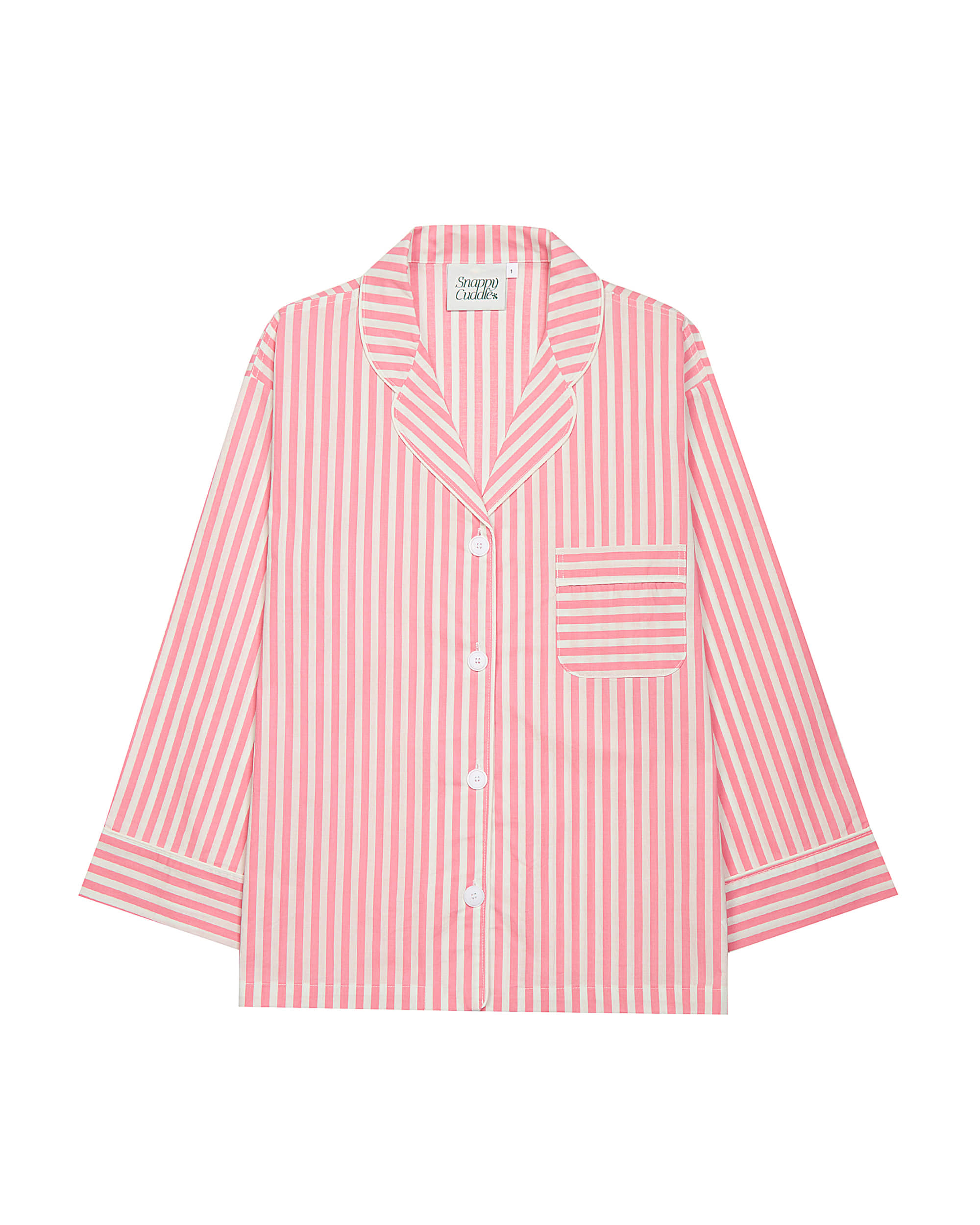 Steady Stripe Pajama Set (Flamingo Pink)