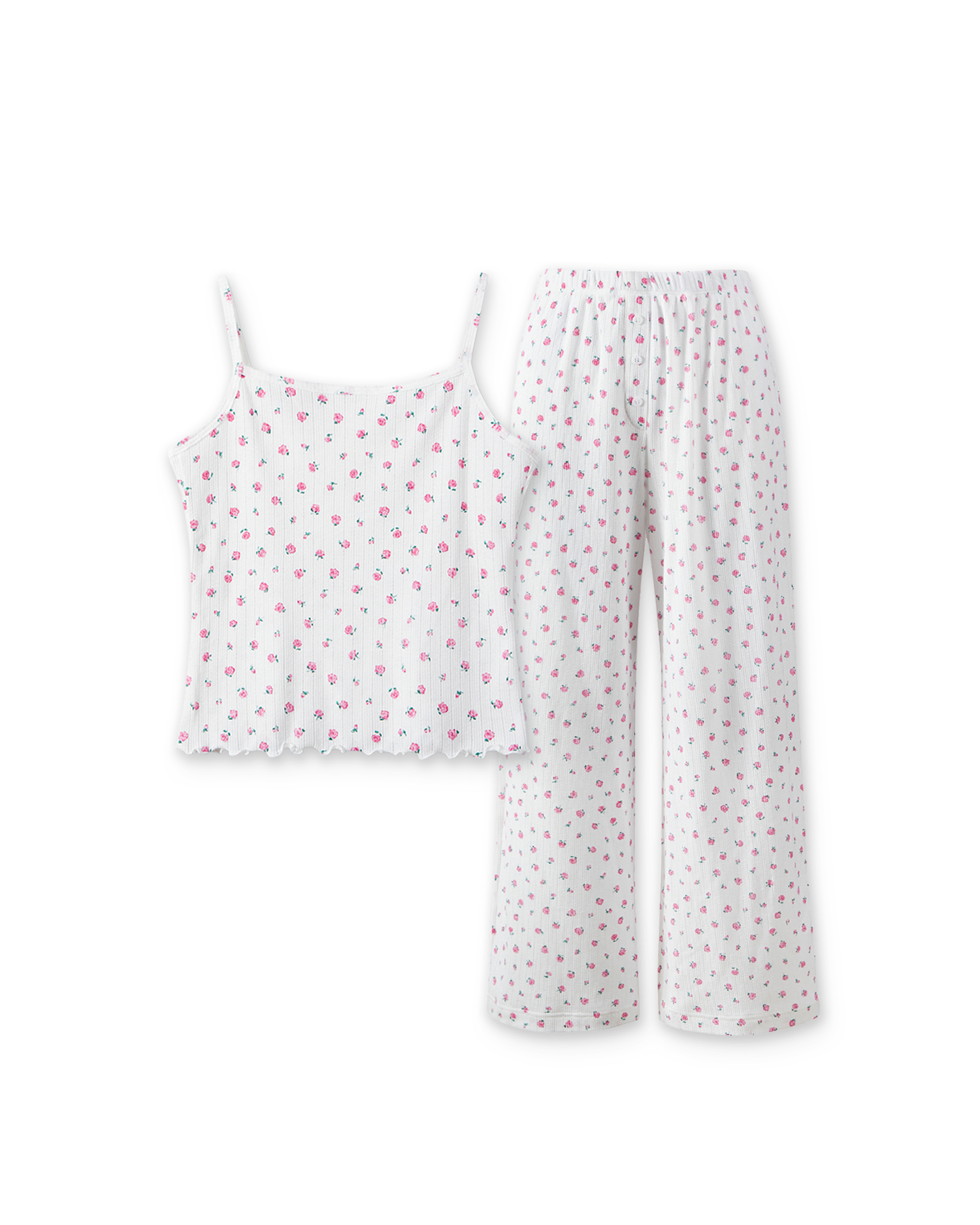 【韓国Snappy Cuddle】Flower Fantasia Sleeveless & Pants Flower Fantasia Sleeveless & Pants - 스내피커들