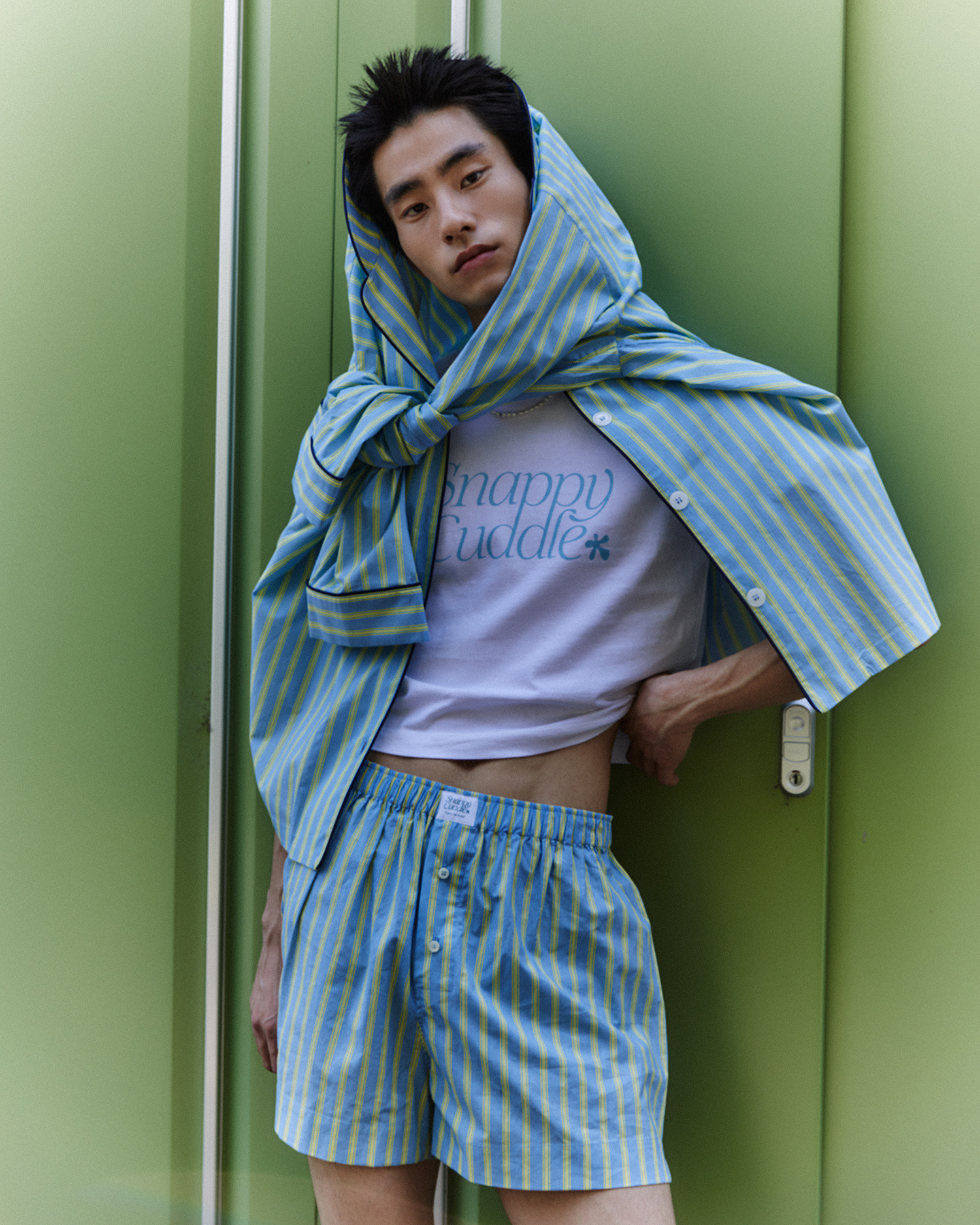 【韓国Snappy Cuddle】Steady Stripe Shorts 韓国Snappy Cuddle】Steady Stripe Shorts