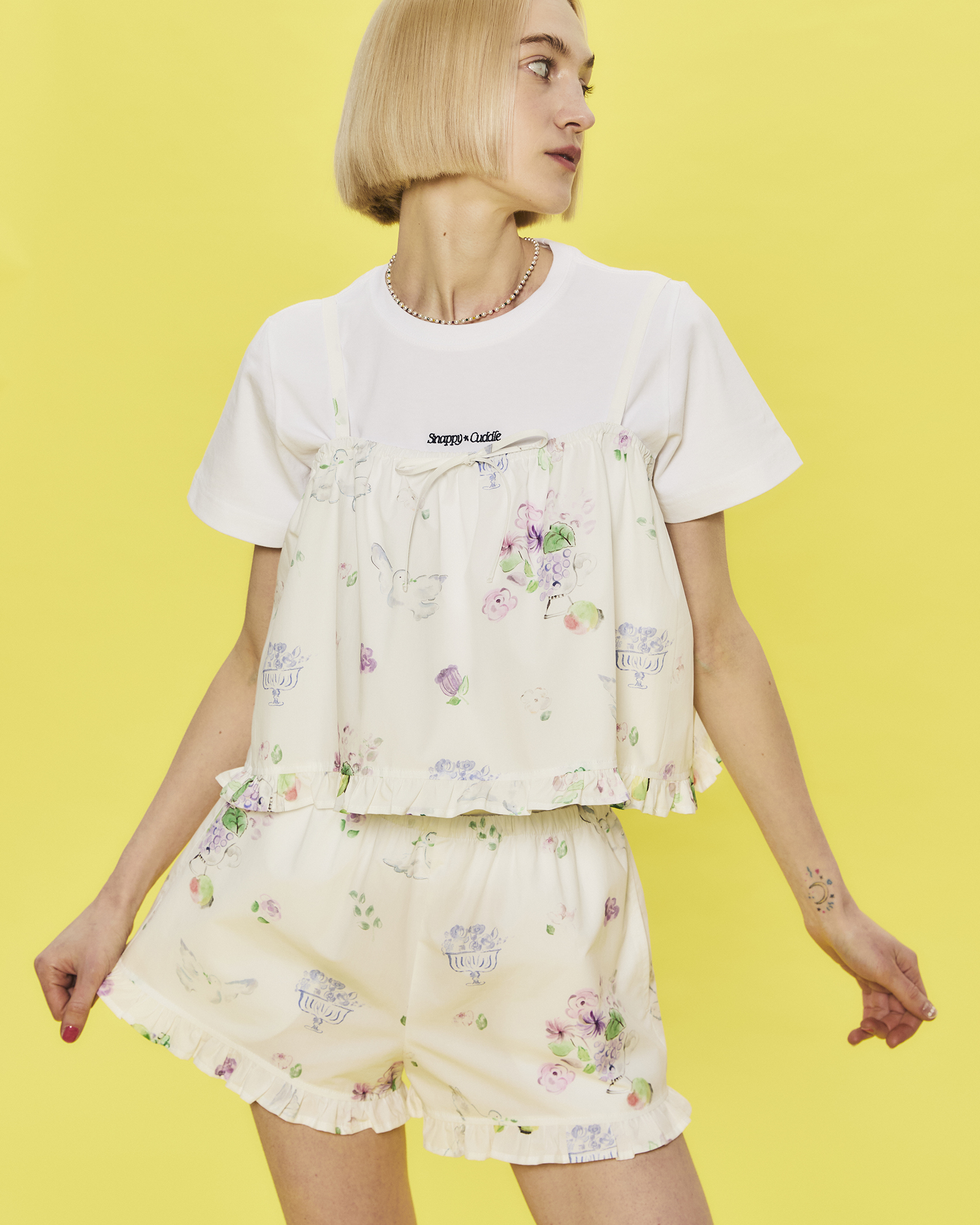 【SNAPPY CUDDLE】韓国★人気 Klimts Birch Pajama Set Chilling Stripe Pajama Set (Blue) - 스내피커들