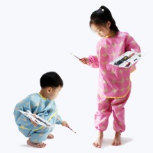 드로잉 써클 상하 분리형 유아 미술가운-2colors/투피스방수복
