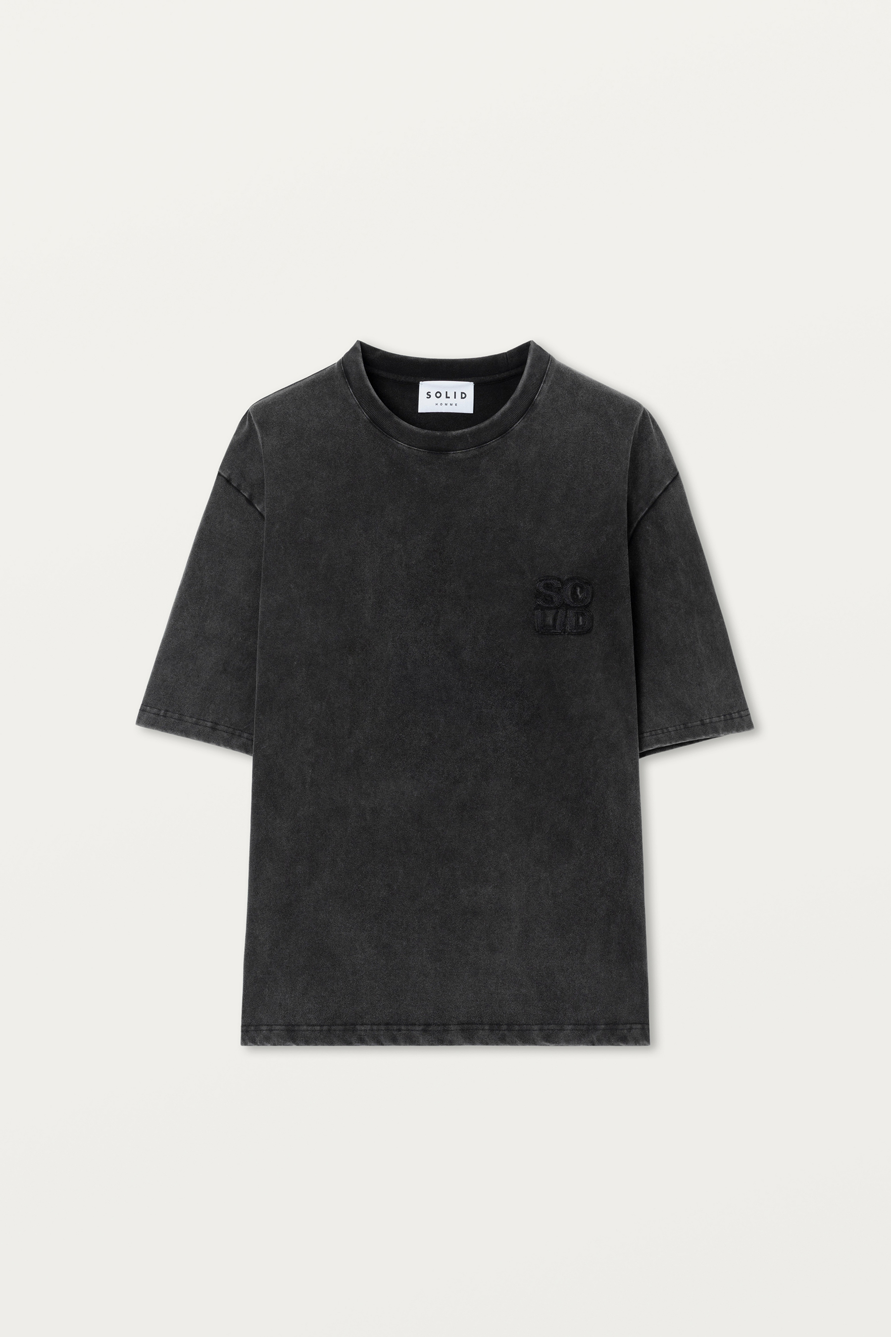 【関税込み】Solid Homme グレー 'Paris' Tシャツ b48f537fd8ead98a14ded4413ea2ef