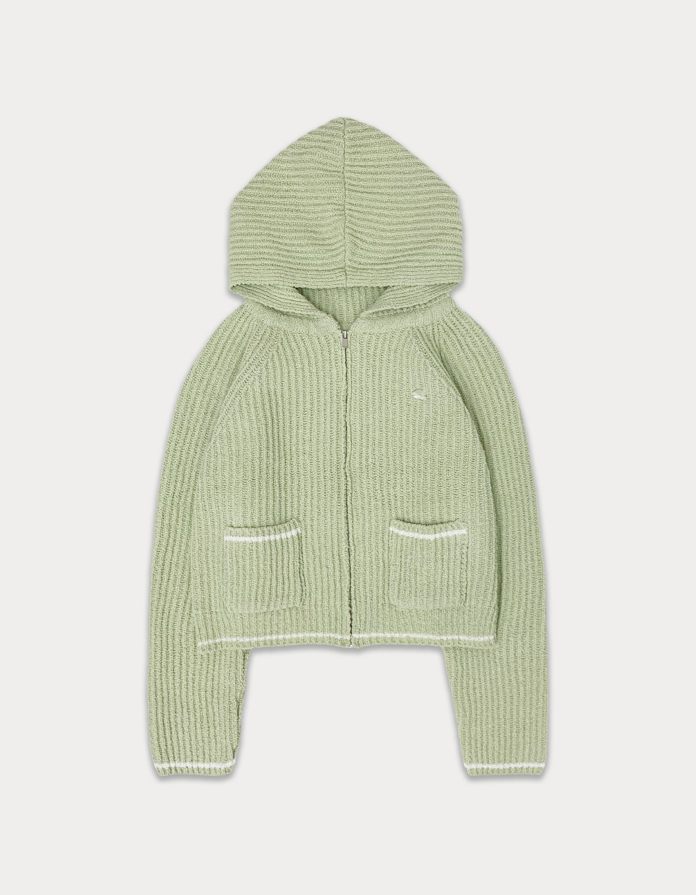 [Release 15%] Cotton pendant hoodie zip-up - mint