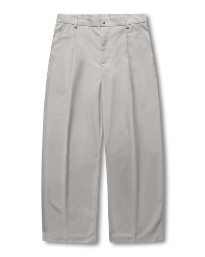 (ASI) REVERSE QUAD-TUCK CURVED SLACKS_BEIGE