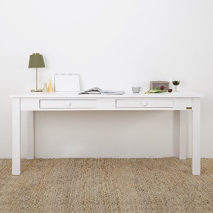 [White] 1800 원목 와이드 책상 테이블