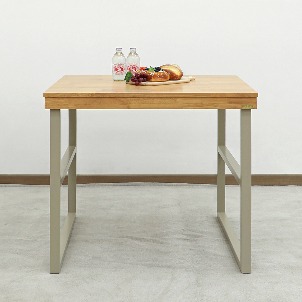 [스크래치H등급][Loydn Retro] 고무나무 원목 2인용 850 원목 식탁 테이블