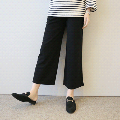 Ms. wide pants, brushed lining