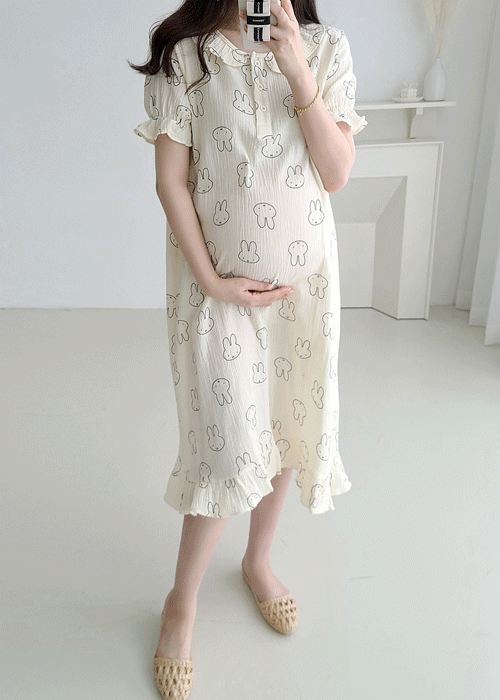 Maternity Wear*Rabbit Short-sleeved Pajamas &amp;amp; Homewear