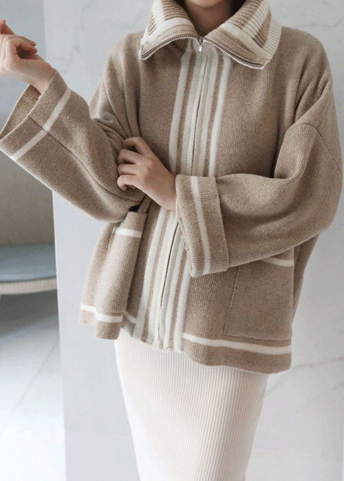 Maternity wear * BB wool knit zip-up
