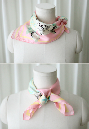 Blumarine silk floral scarf