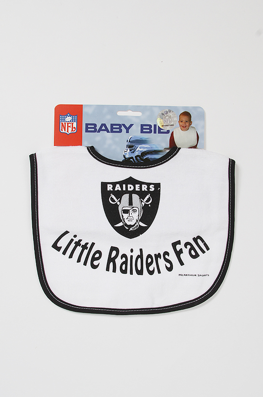 NFL Raiders Baby Bib White